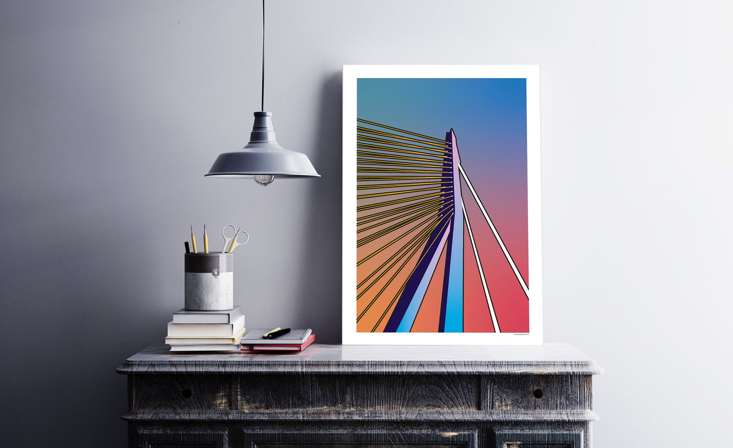 Poster Rotterdam | Erasmusbrug | Artprint Skyline