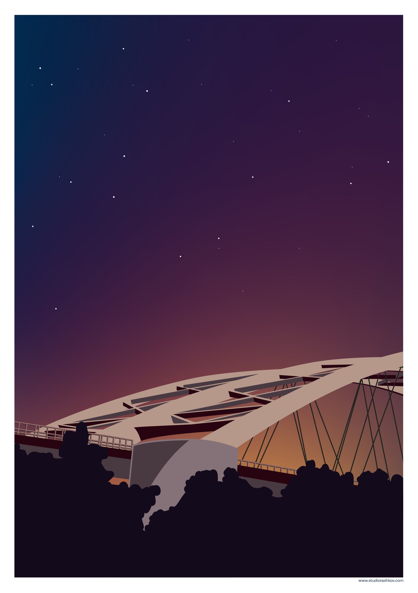 Artprint 'Coming Home | Van Brienenoordbrug by Night '