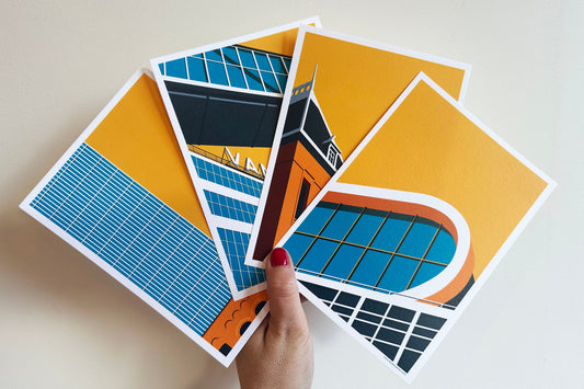 Set artprints 'Sunny Side Up | Van Nelle | Stadhuis | Las Palmas | Wilhelminapier'