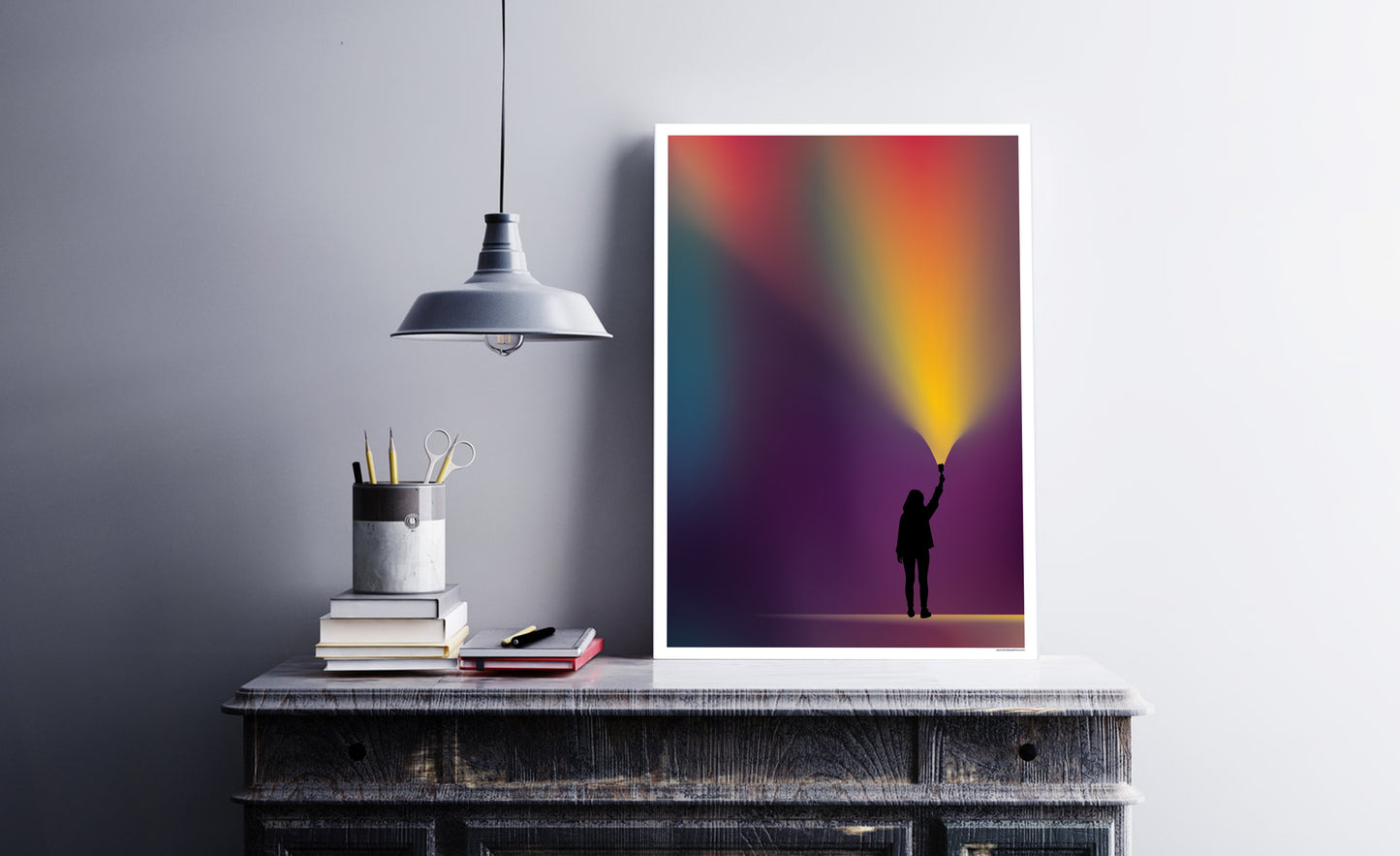Artprint 'Spray Light, Spread Love'