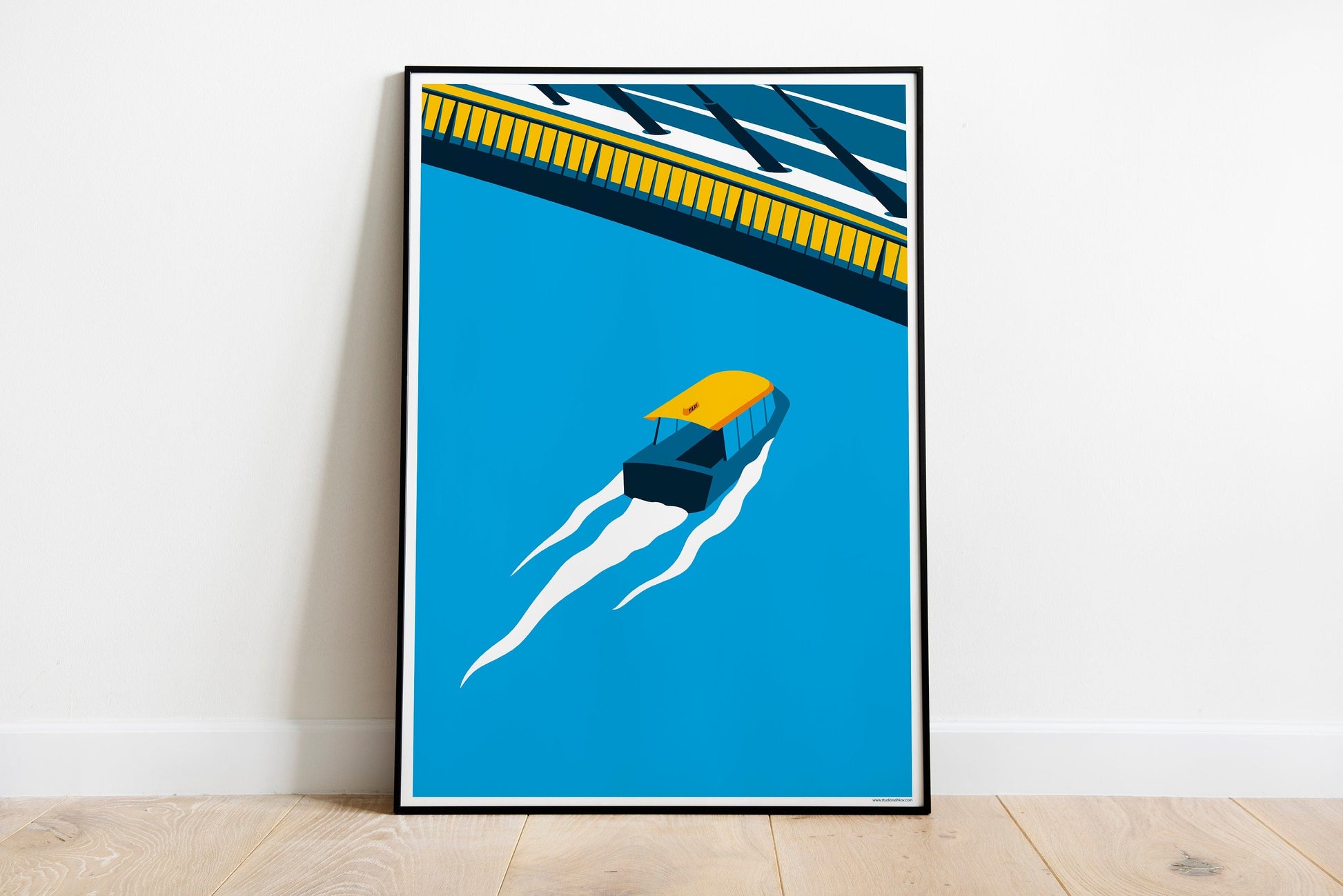 Poster Rotterdam | Watertaxi | Artprint Skyline | De Maas