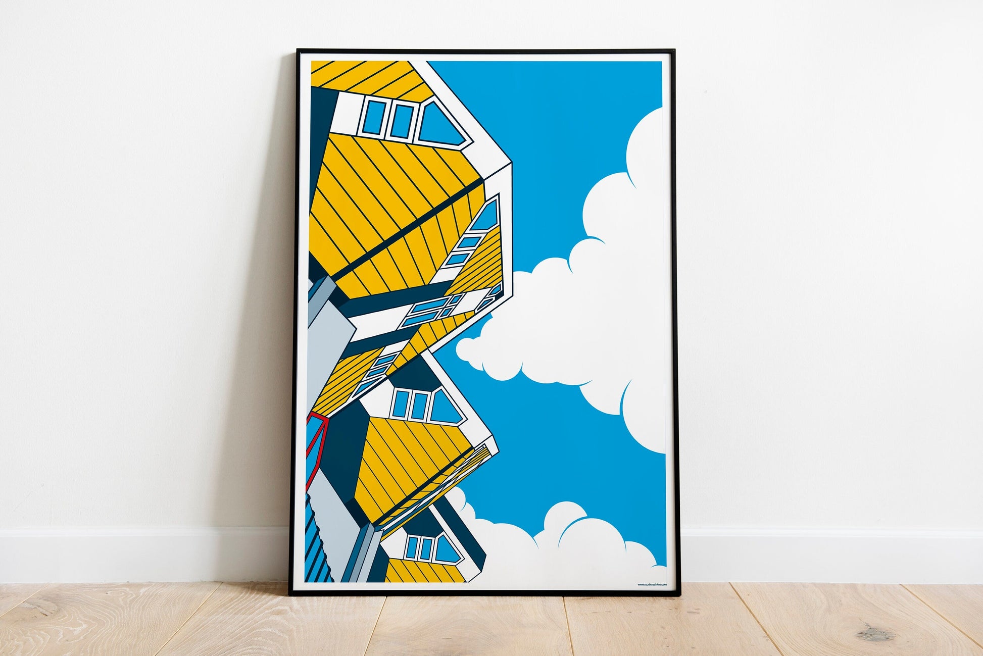 Poster Rotterdam | Kubuswoningen | Artprint Skyline | Architectuur