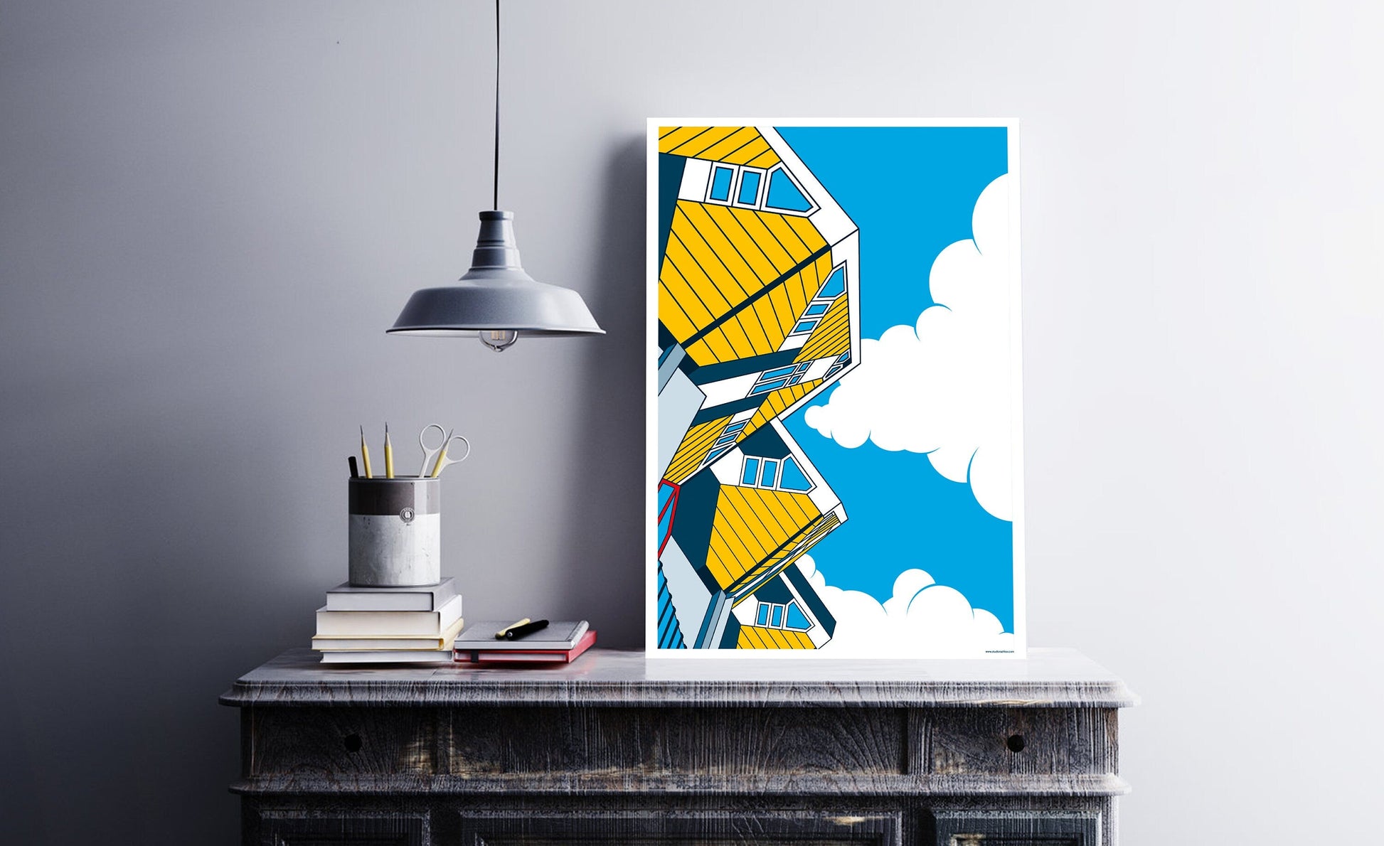 Poster Rotterdam | Kubuswoningen | Artprint Skyline | Architectuur