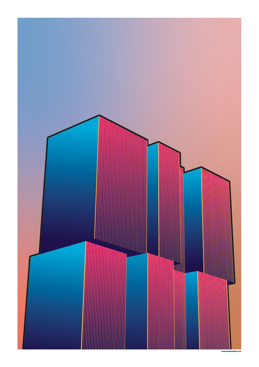 Artprint 'Radiant Gradient | De Rotterdam'