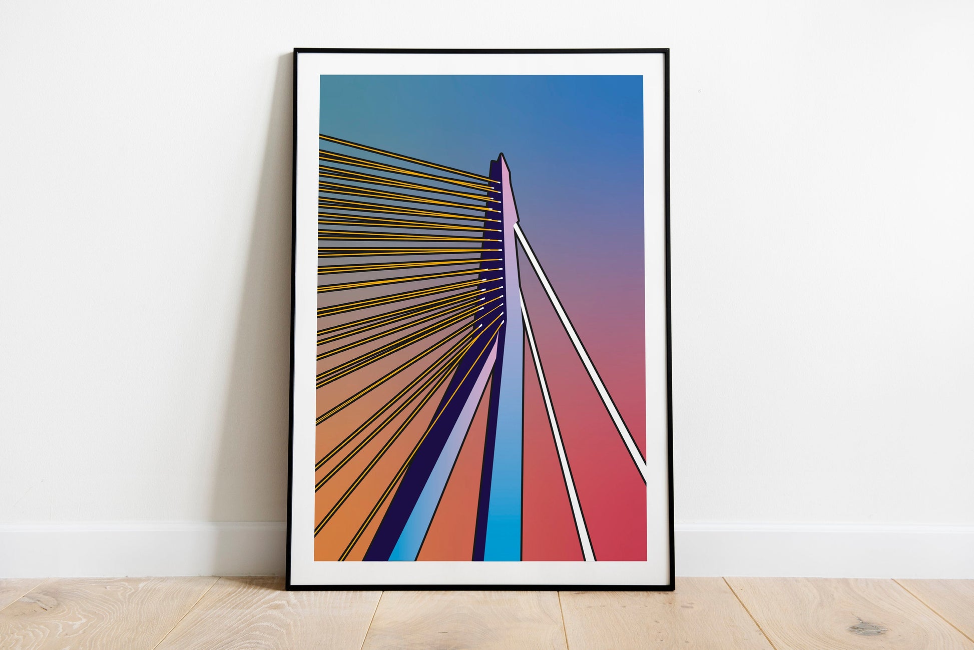 Poster Rotterdam | Erasmusbrug | Artprint Skyline