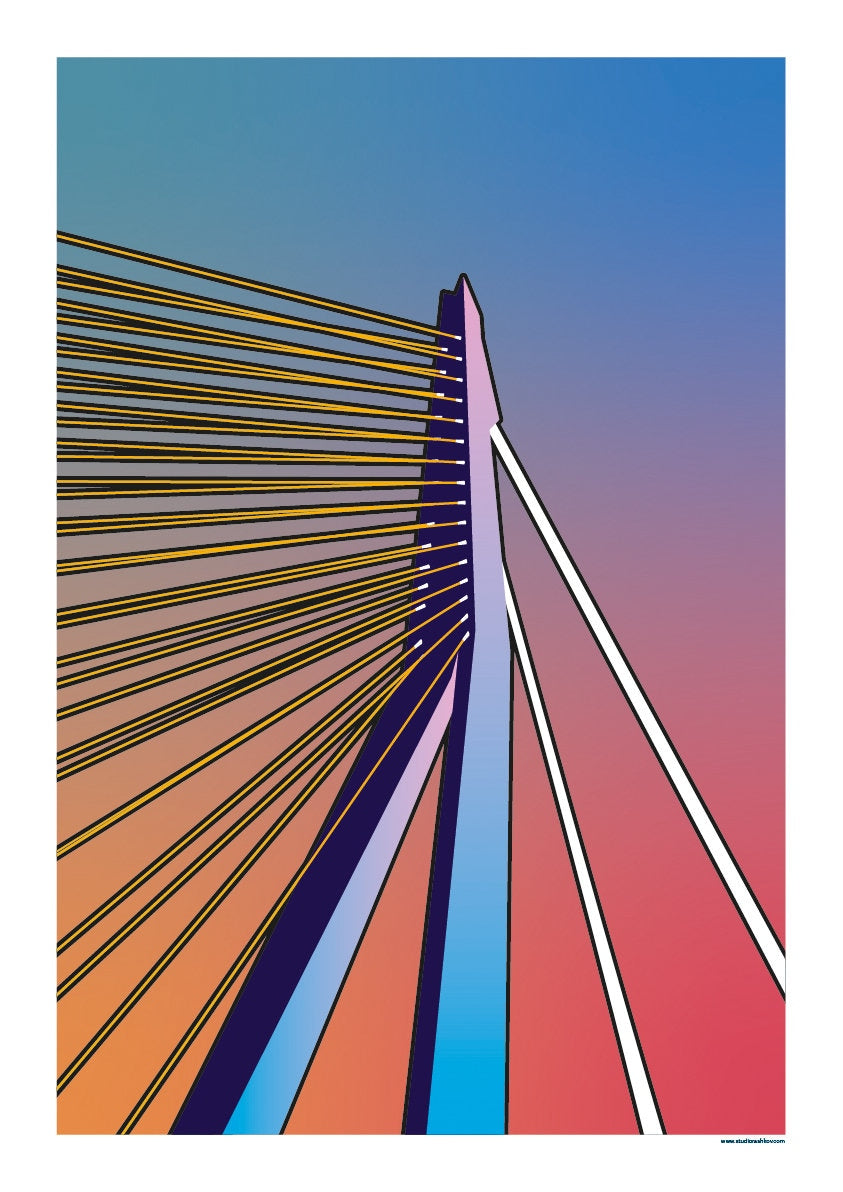 Poster Rotterdam | Erasmusbrug | Artprint Skyline