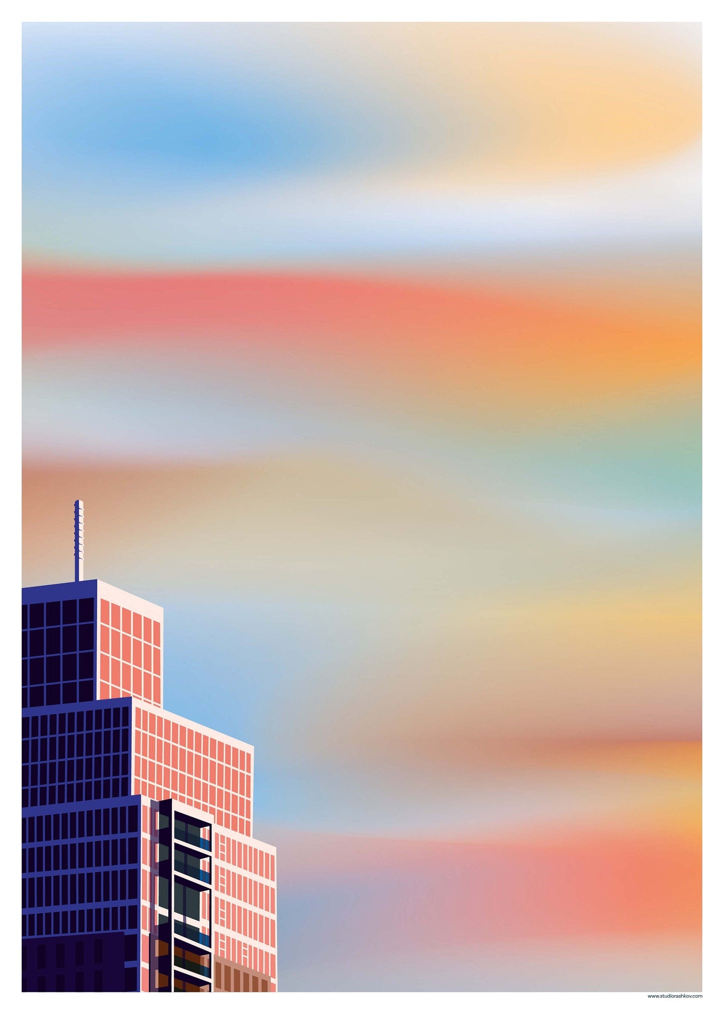 Poster Rotterdam | Zalmhaven | Artprint Skyline | Hoogbouw