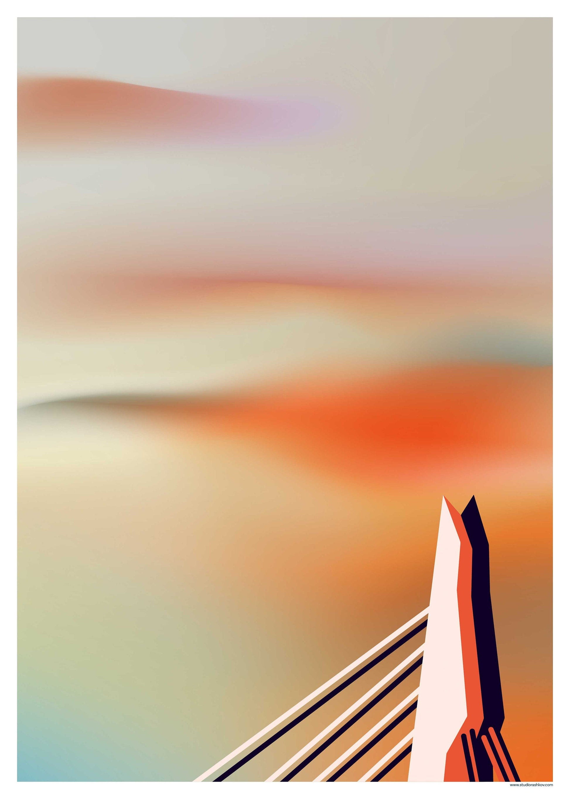 Poster Rotterdam | Erasmusbrug | Artprint skyline