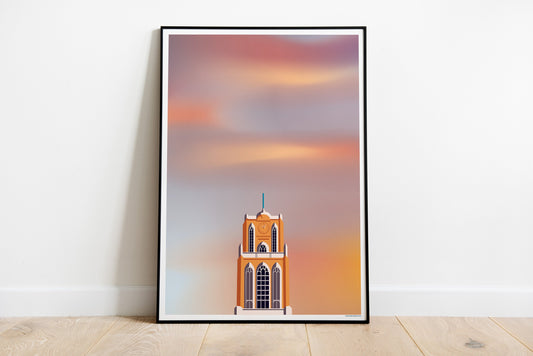 Poster Rotterdam | Laurenskerk | Artprint skyline | oud Rotterdam