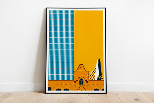 Poster Rotterdam | Wilhelminapier | De Rotterdam | Erasmusbrug | Artprint