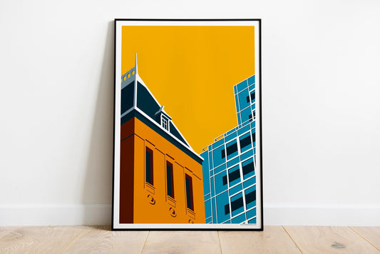 Poster Rotterdam | Stadhuis | Het Timmerhuis | Artprint skyline